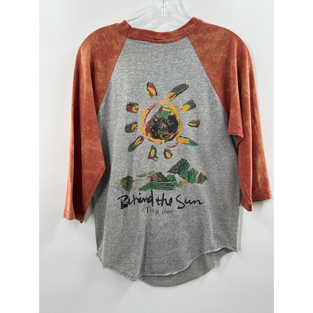 Eric Clapton Men’s “Behind The Sun Tour” Baseball Tee 1985 Vintage Medium - Picture 8 of 12